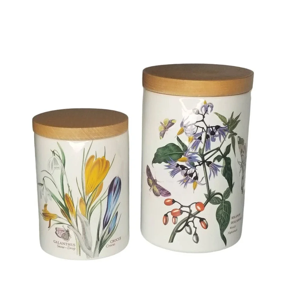 Portmeirion Ceramic Canisters - Set of 2